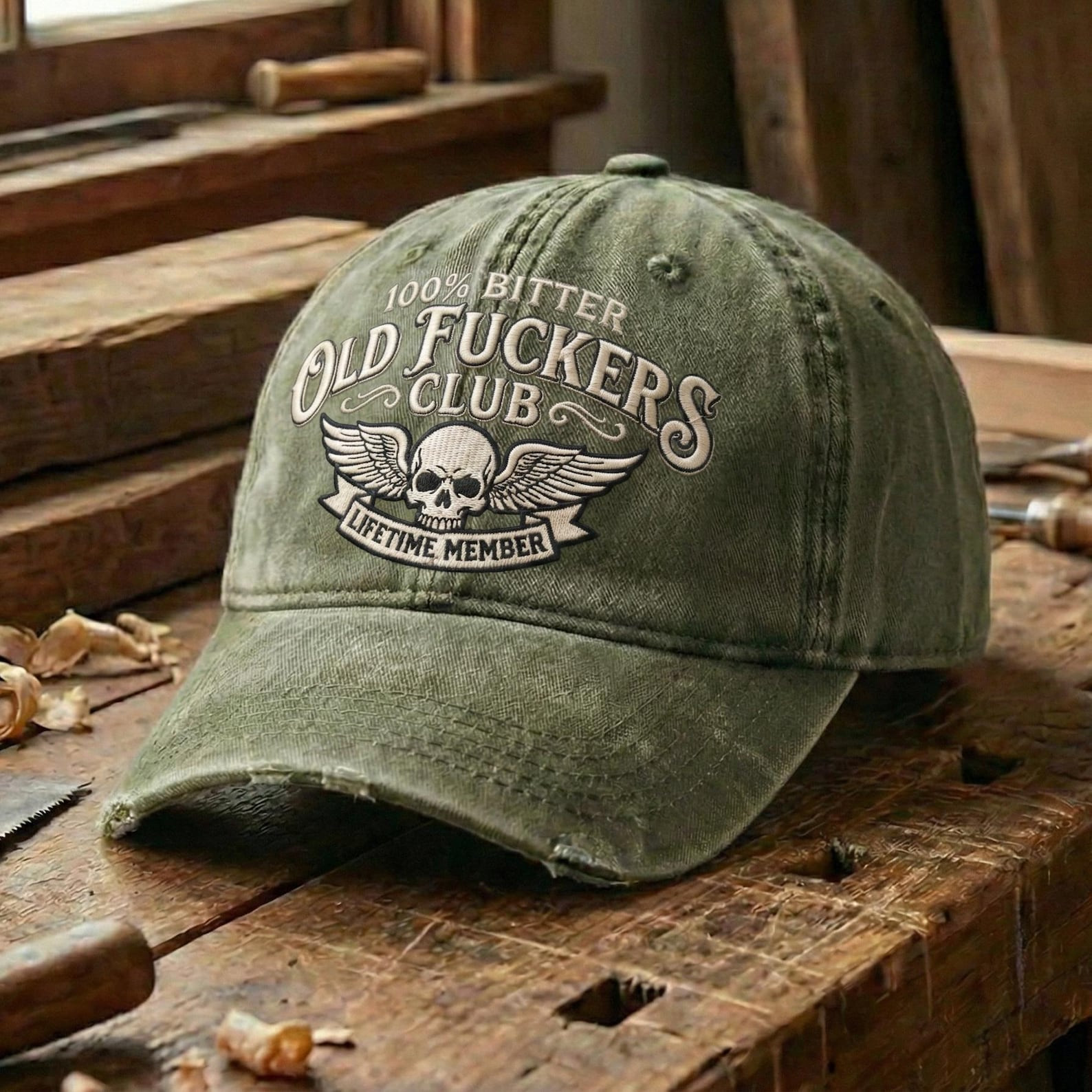 100' Bitter Old Fuckers Baseball Cap Lifetime Member Hat Gift Ideas For Men - Tradiviet - Image 2