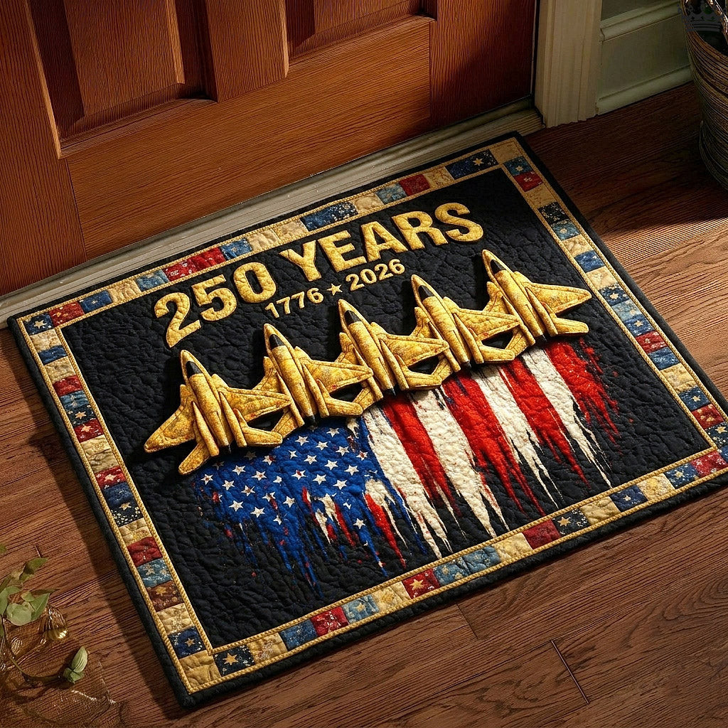 250 Years Doormat Patriotic USA Flag Home Decor 1776-2026 Independence Decor - Tradiviet