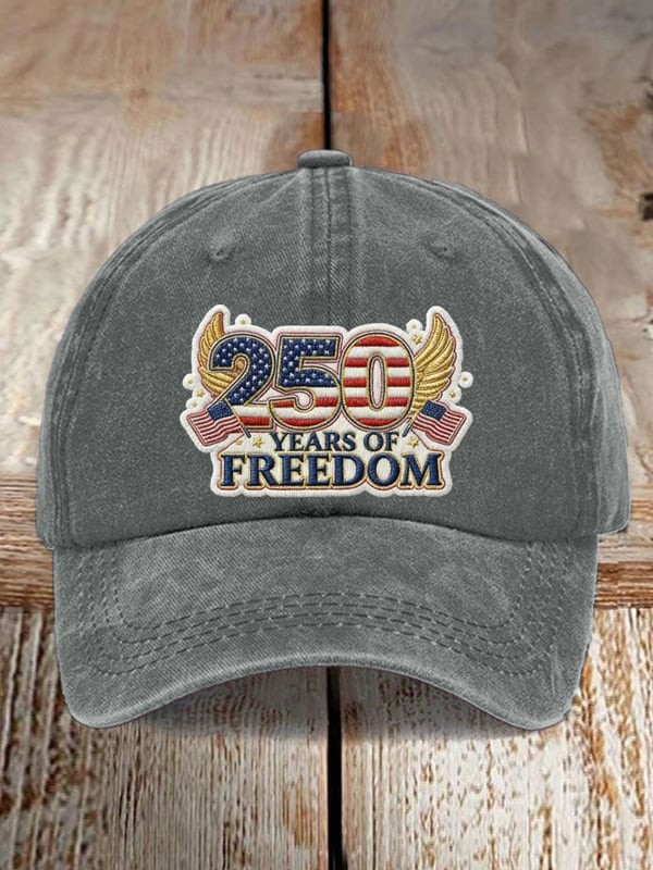 250 Years Of Freedom Casual Printed Hats American 250th Anniversary Merch Gift For Him Her - Tradiviet - Image 2