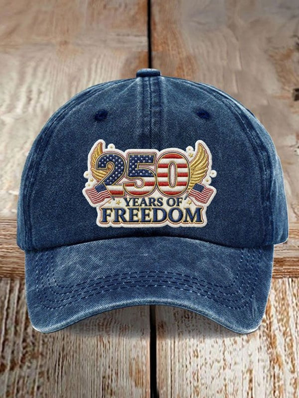 250 Years Of Freedom Casual Printed Hats American 250th Anniversary Merch Gift For Him Her - Tradiviet