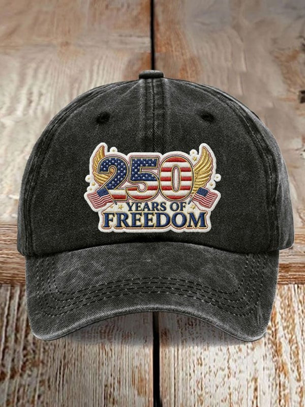 250 Years Of Freedom Casual Printed Hats American 250th Anniversary Merch Gift For Him Her - Tradiviet - Image 3
