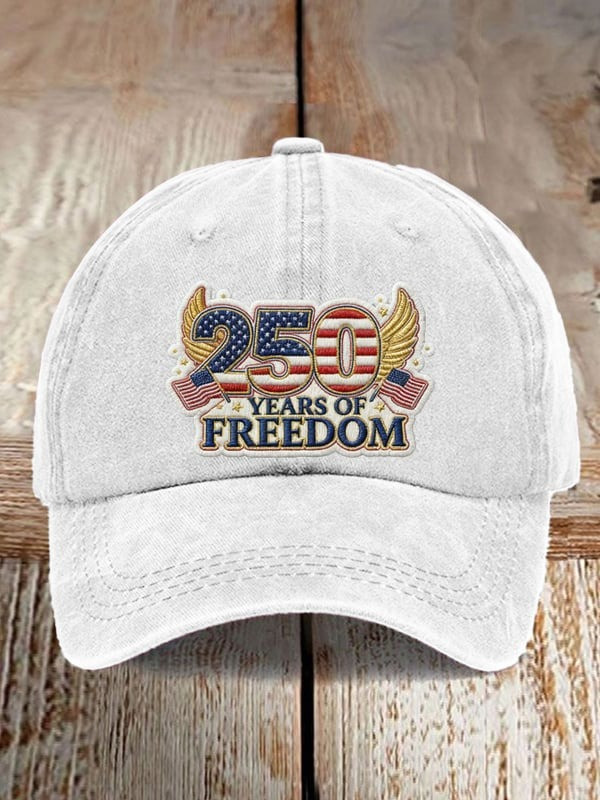 250 Years Of Freedom Casual Printed Hats American 250th Anniversary Merch Gift For Him Her - Tradiviet - Image 4