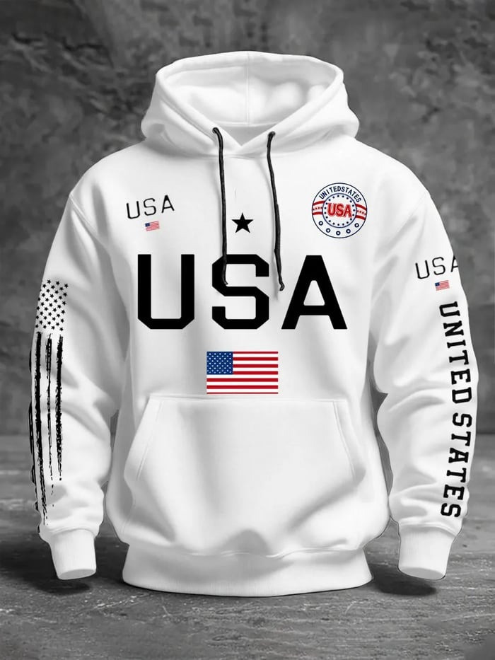 250th Anniversary Hoodie Mens 1776 2026 American Flag Print Independence Day Merch - Tradiviet - Image 2
