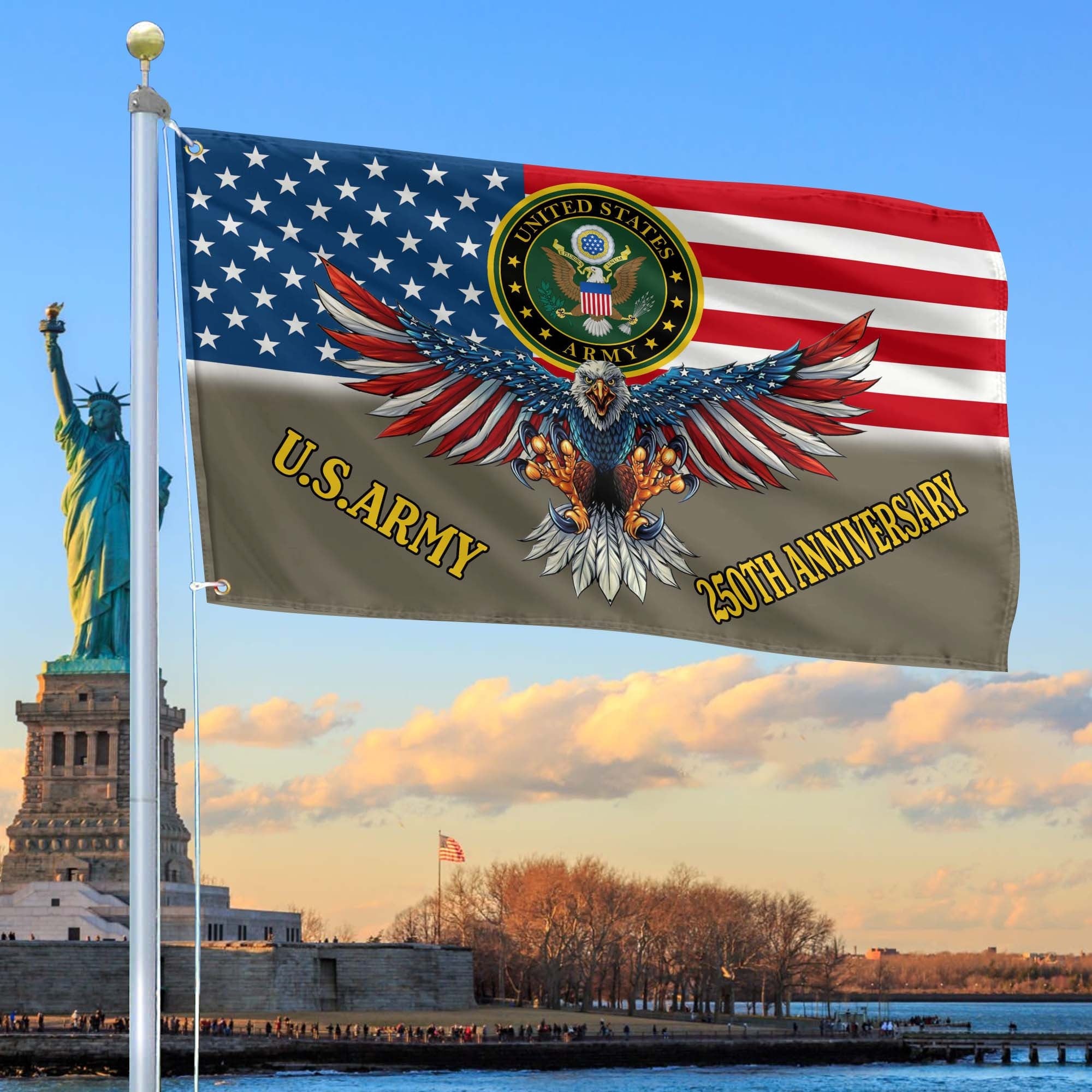250th Anniversary Of The Army Flag Best Gifts On Father's Day for Army Veteran - Tradiviet