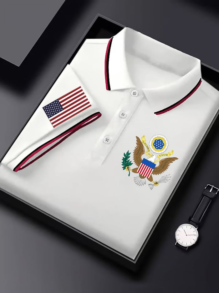 250th Anniversary Of The United States Polo Shirt 1776 2026 Patriotic Gift Mens - Tradiviet - Image 3