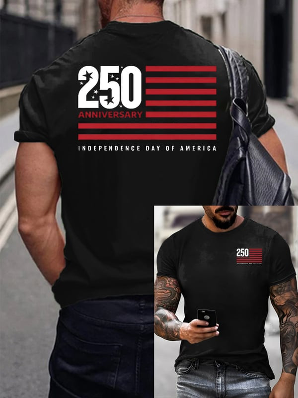 250th Anniversary T-Shirt Independence Day Of America Clothing Gift For Dad - Tradiviet - Image 2