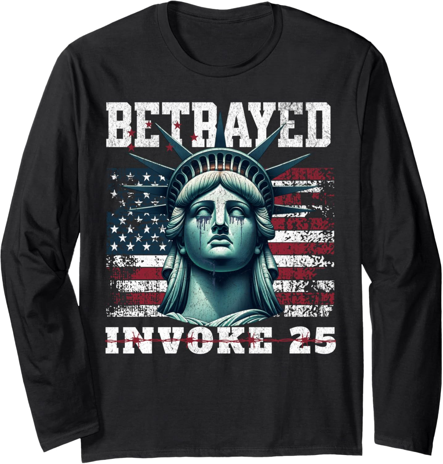 25th Amendment US Constitution Statue Of Liberty Long Sleeve Shirt Subtle FDT Gifts - Tradiviet
