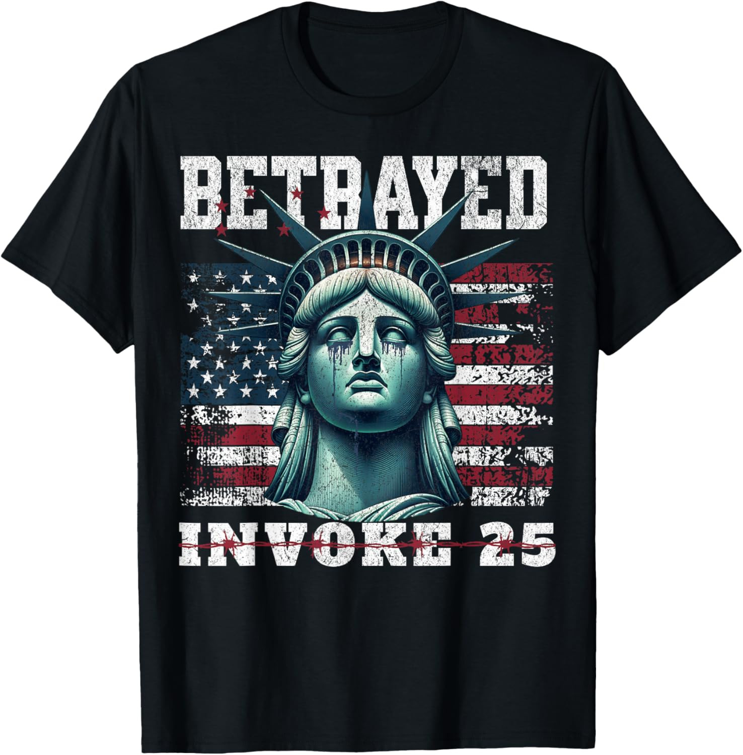 25th Amendment US Constitution Statue Of Liberty T-Shirt Anti Trump Apparel Gift For Him - Tradiviet - Image 2