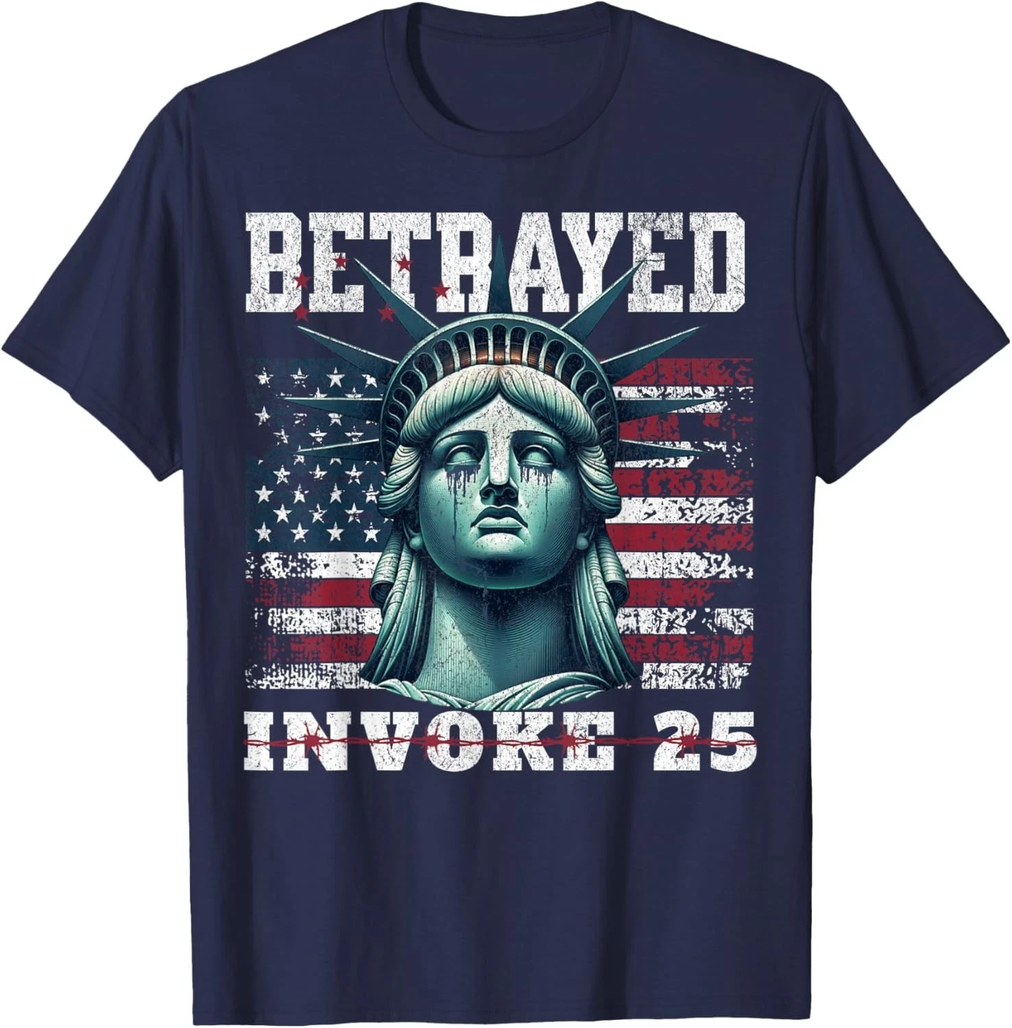 25th Amendment US Constitution Statue Of Liberty T-Shirt Anti Trump Apparel Gift For Him - Tradiviet