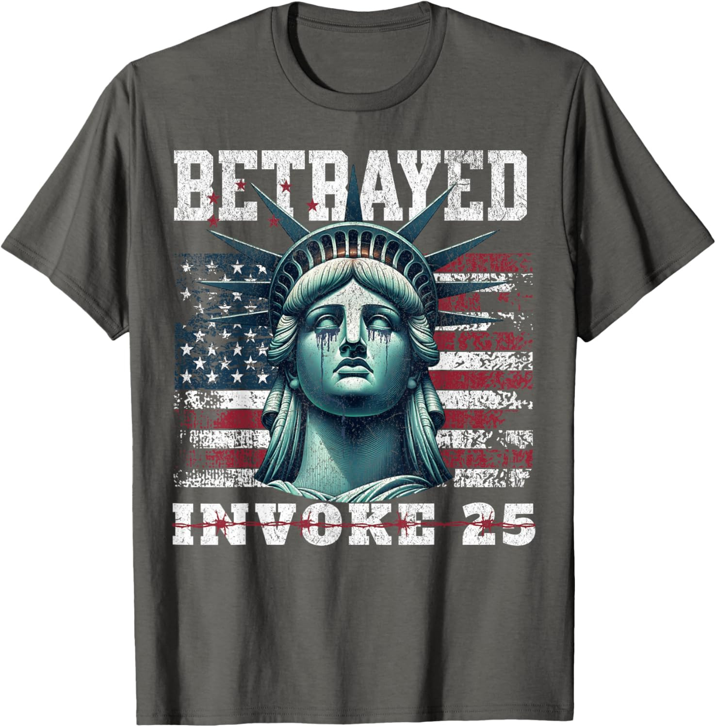 25th Amendment US Constitution Statue Of Liberty T-Shirt Anti Trump Apparel Gift For Him - Tradiviet - Image 3