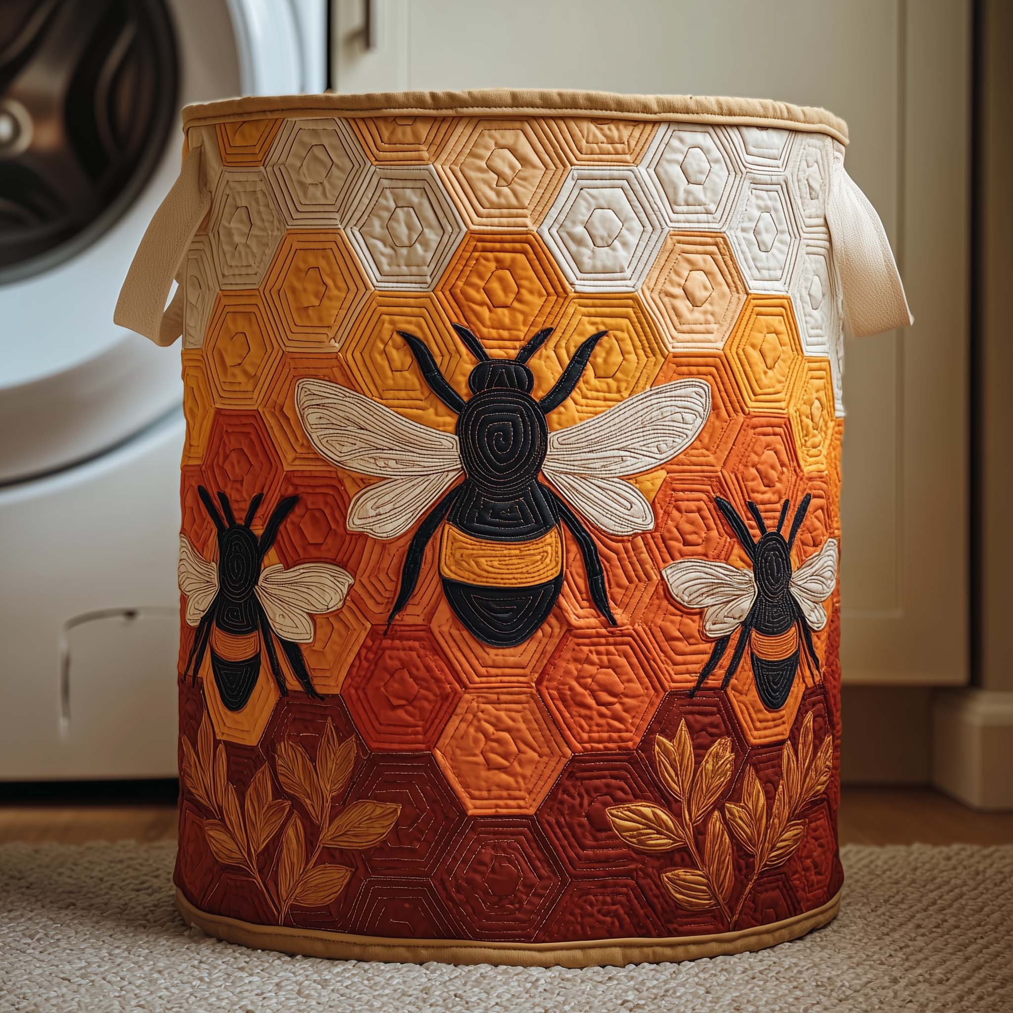 Amber Flight Quilted Laundry Basket Cute Storage Baskets Gift Ideas For Sister - Tradiviet