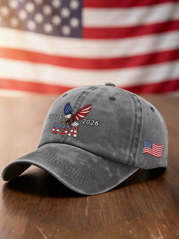 America 1776-2026 Eagle Flag Baseball Cap 250th Independence Anniversary Merch Gifts For Him - Tradiviet - Image 4