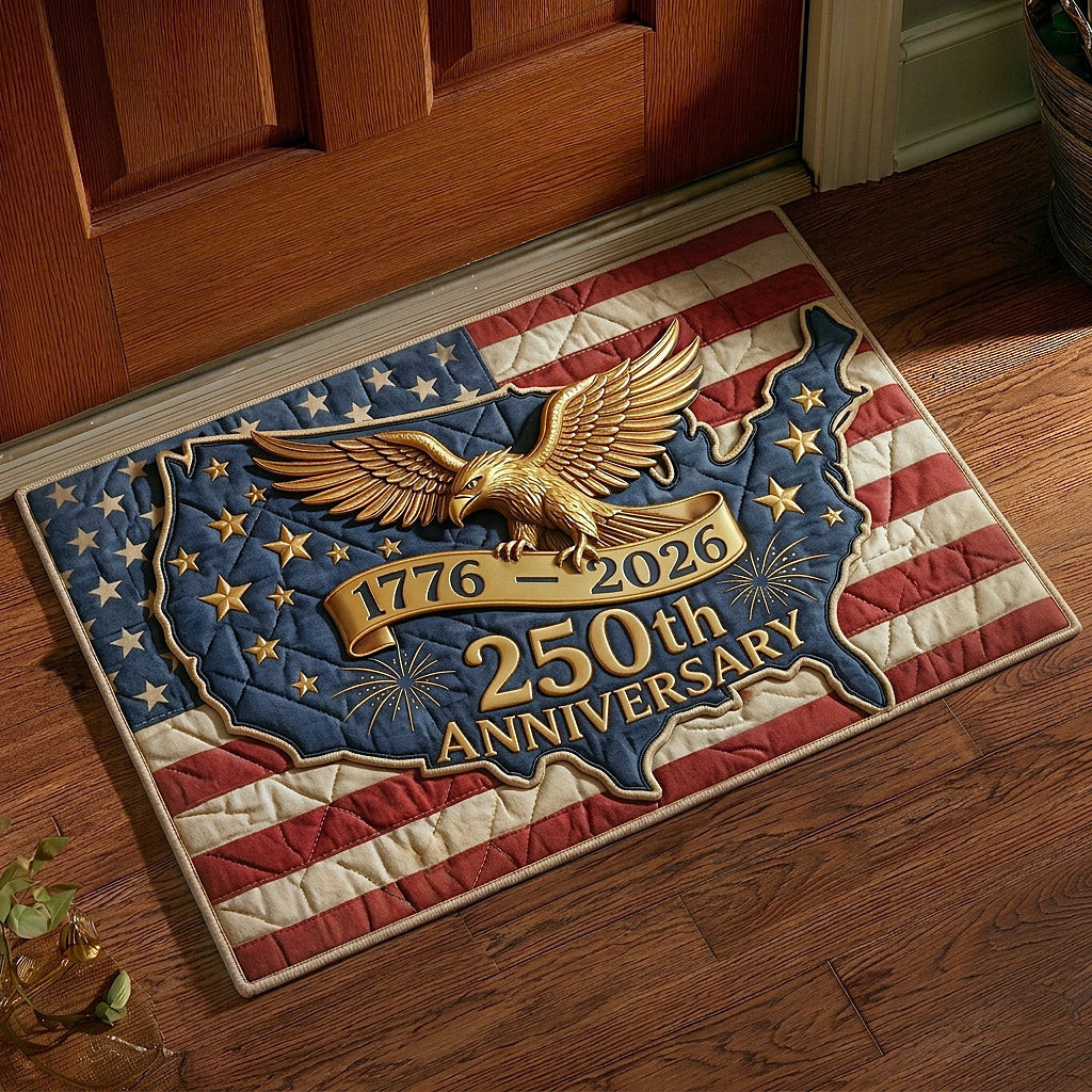 America 250Th Anniversary Doormat Eagle Patriotic American Flag Home Decor Independence Decor - Tradiviet