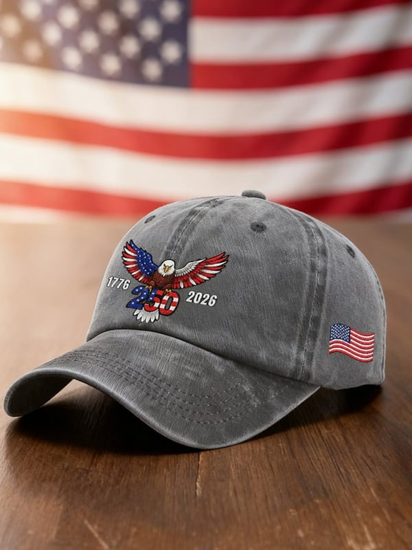 America 250th Anniversary Eagle Baseball Cap 1776-2026 Patriotic USA Vintage Hat Gifts For Her - Tradiviet - Image 4