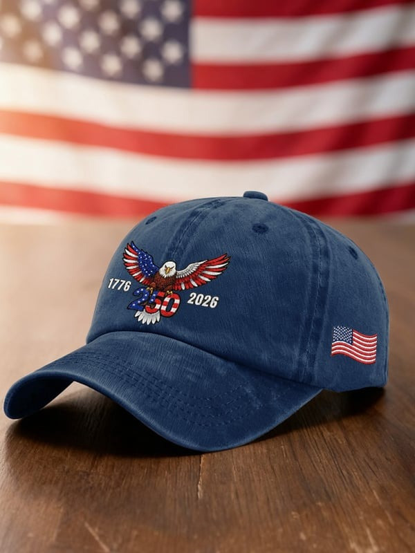 America 250th Anniversary Eagle Baseball Cap 1776-2026 Patriotic USA Vintage Hat Gifts For Her - Tradiviet - Image 3