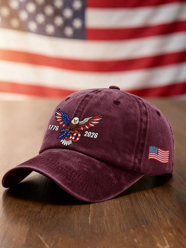 America 250th Anniversary Eagle Baseball Cap 1776-2026 Patriotic USA Vintage Hat Gifts For Her - Tradiviet