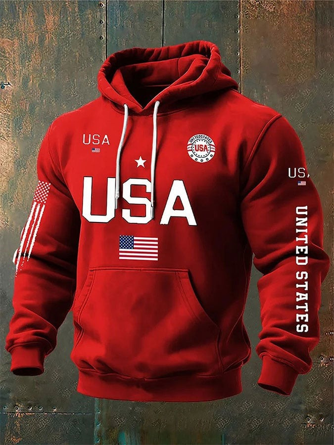 America 250th Anniversary Sweatshirt Half Zipper Collar American Flag Print Gift for Dad - Tradiviet - Image 3