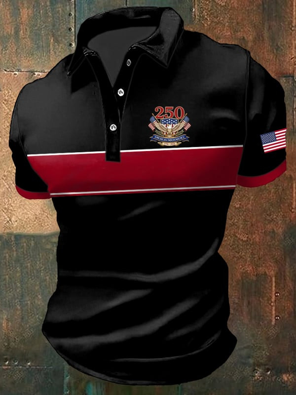 America Celebrates 250Th Anniversary Polo Shirt Independence Day Tee Gift For Him - Tradiviet - Image 2