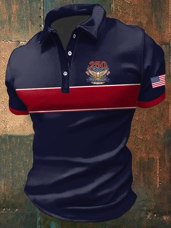 America Celebrates 250Th Anniversary Polo Shirt Independence Day Tee Gift For Him - Tradiviet