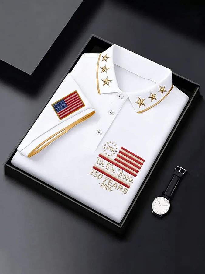 American 250th Anniversary Polo Shirt Mens We The People Apparel 4th July Merch - Tradiviet - Image 2