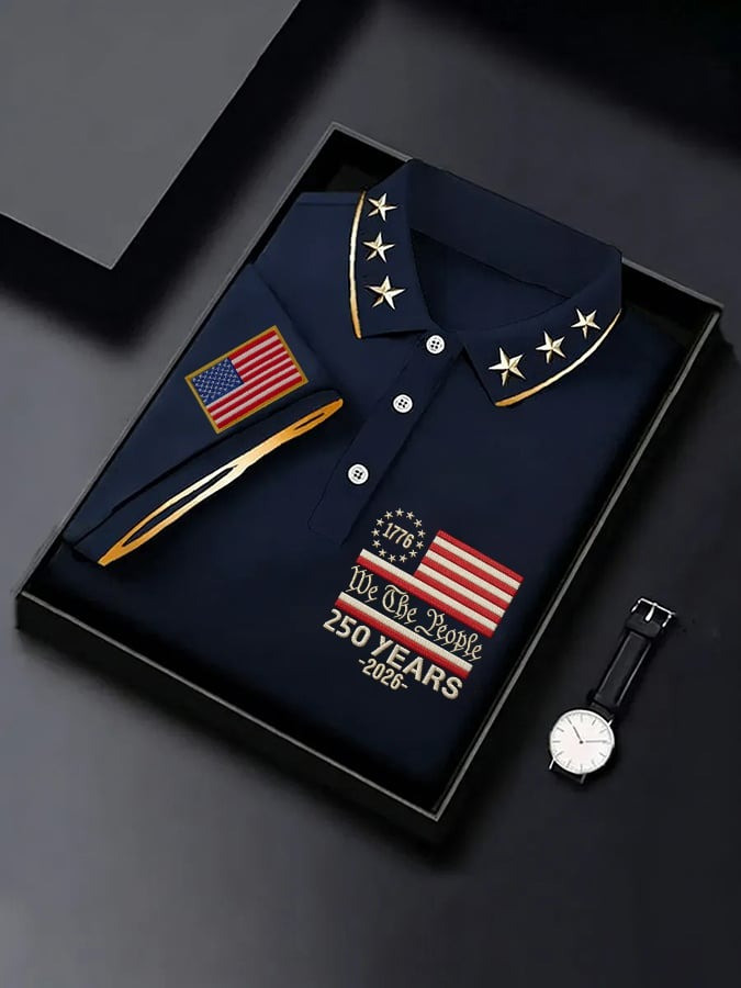 American 250th Anniversary Polo Shirt Mens We The People Apparel 4th July Merch - Tradiviet - Image 3
