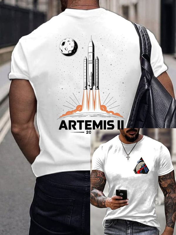 Artemis II 2026 T-Shirt NASA Artemis II Lunar Orbit Mission Tee Gift For Him - Tradiviet - Image 3
