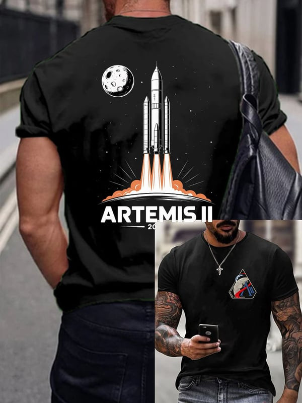 Artemis II 2026 T-Shirt NASA Artemis II Lunar Orbit Mission Tee Gift For Him - Tradiviet - Image 2