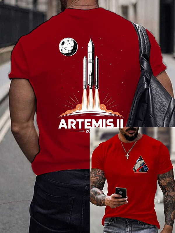 Artemis II 2026 T-Shirt NASA Artemis II Lunar Orbit Mission Tee Gift For Him - Tradiviet