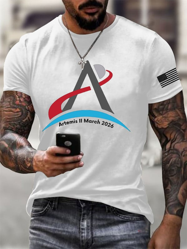 Artemis II March 2026 T-Shirt Black To The Moon 2026 Clothing Gift For Men - Tradiviet