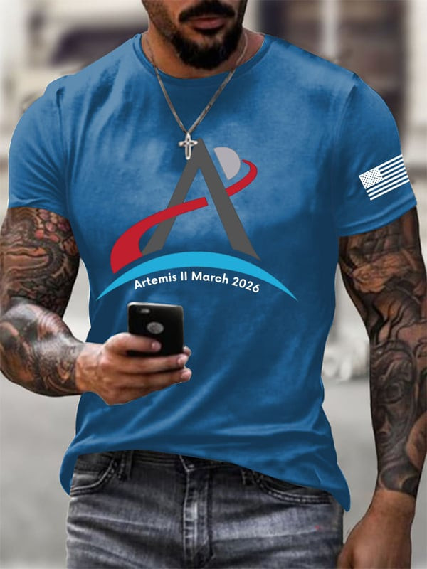 Artemis II March 2026 T-Shirt Black To The Moon 2026 Clothing Gift For Men - Tradiviet