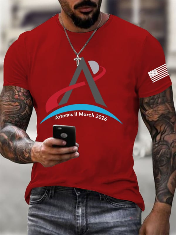 Artemis II March 2026 T-Shirt Black To The Moon 2026 Clothing Gift For Men - Tradiviet - Image 2
