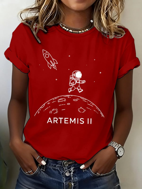 Artemis II T-Shirt Mission To The Moon Clothing Gift For Science Teacher - Tradiviet - Image 2