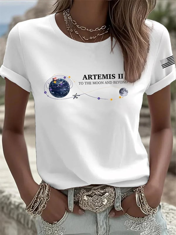 Artemis II T-Shirt To The Moon And Beyond Shirt Gift For Science Geeks - Tradiviet