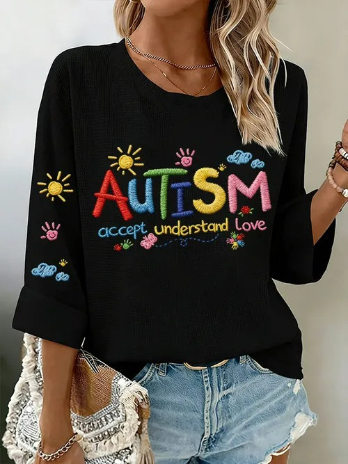 Autism Always Long Sleeve Shirt Accept Understand Love Clothing Gift For Celebrate Autism - Tradiviet - Image 2