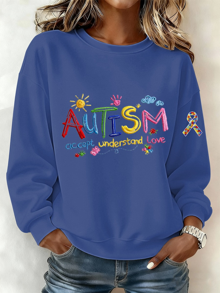 Autism Awareness Sweatshirt Accept Understand Love Clothing Gift For Autism Advocates - Tradiviet
