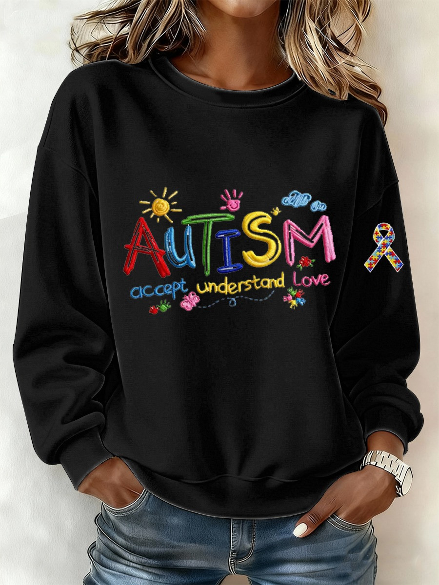 Autism Awareness Sweatshirt Accept Understand Love Clothing Gift For Autism Advocates - Tradiviet - Image 3