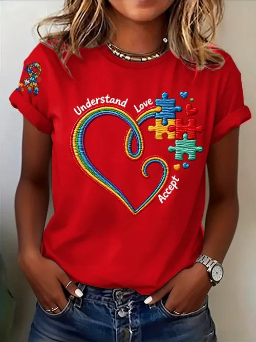 Autism Awareness T-Shirt Understand Love Accept Clothing Love For Supporters - Tradiviet - Image 4