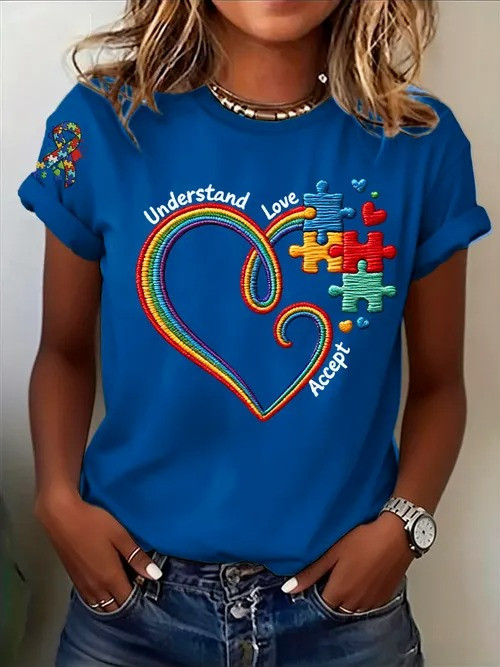 Autism Awareness T-Shirt Understand Love Accept Clothing Love For Supporters - Tradiviet