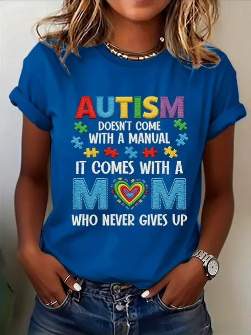 Autism Doesn't Come With A Manual T-Shirt Puzzle Heart Autism Awareness Merch Gift For Support - Tradiviet - Image 3