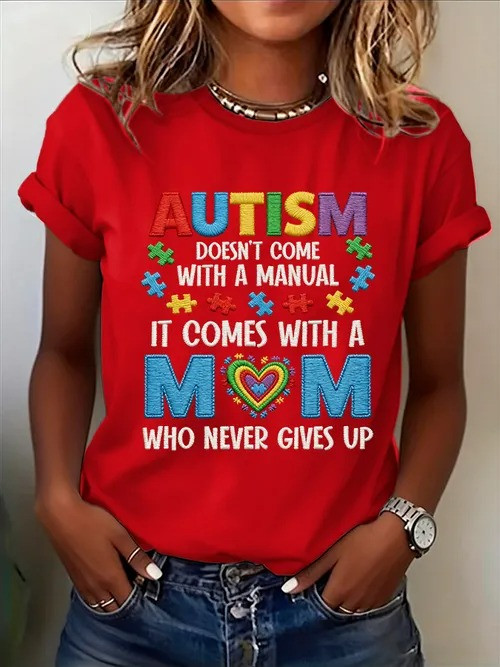 Autism Doesn't Come With A Manual T-Shirt Puzzle Heart Autism Awareness Merch Gift For Support - Tradiviet - Image 4