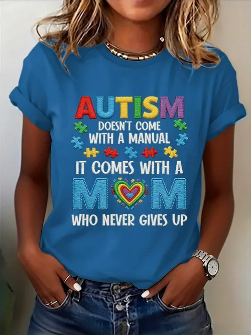 Autism Doesn't Come With A Manual T-Shirt Puzzle Heart Autism Awareness Merch Gift For Support - Tradiviet - Image 5