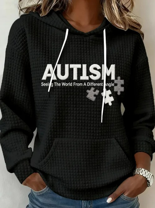 Autism Hoodie Seeing The World From A Different Angle Pullover Gift For Women - Tradiviet