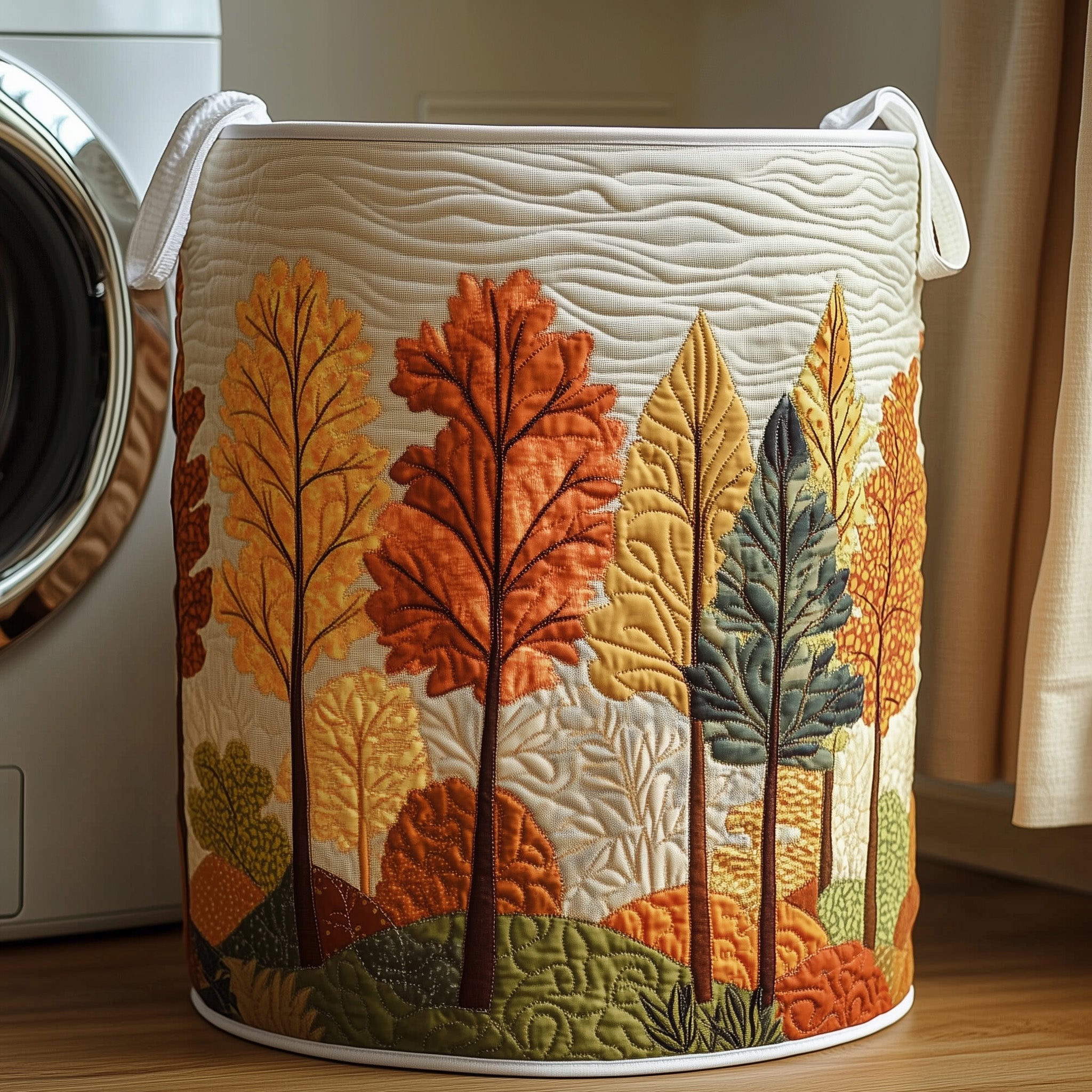 Autumn Forest Quilted Laundry Basket Cute Laundry Hamper Best Mothers Day Gifts - Tradiviet
