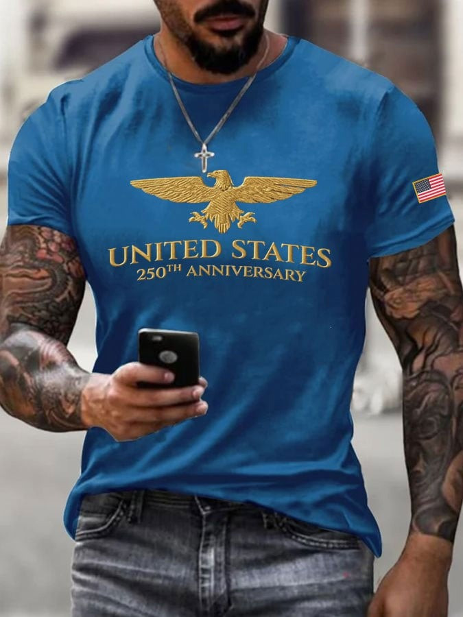 Bald Eagle 250th Anniversary Shirt American Flag Graphic USA Wears Men's Apparel - Tradiviet - Image 2