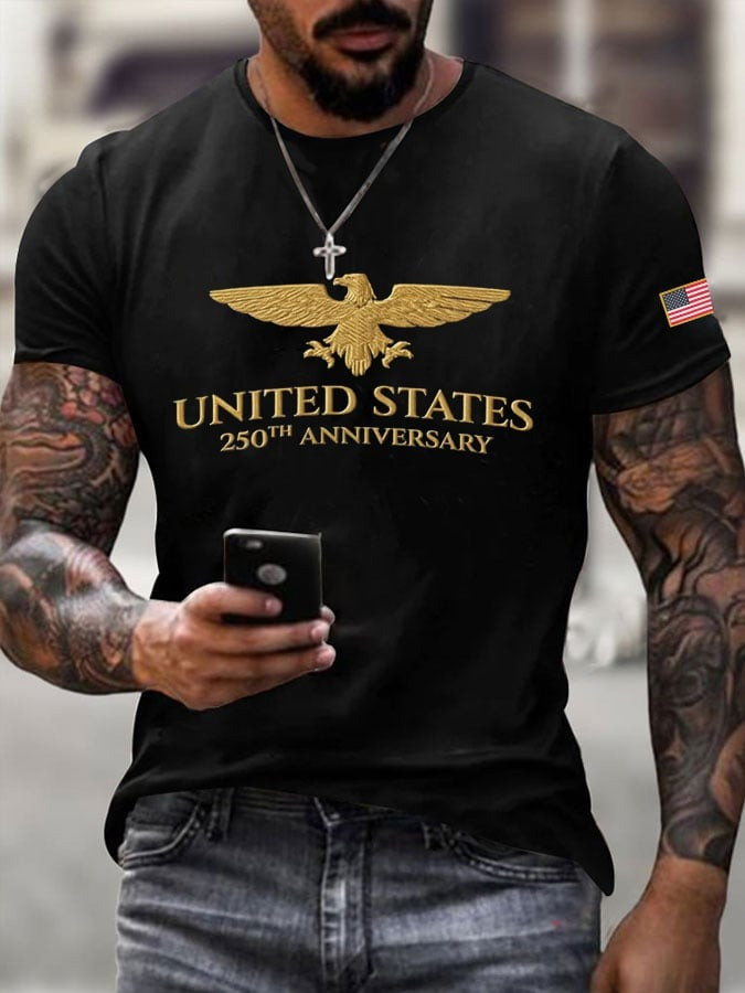 Bald Eagle 250th Anniversary Shirt American Flag Graphic USA Wears Men's Apparel - Tradiviet - Image 3
