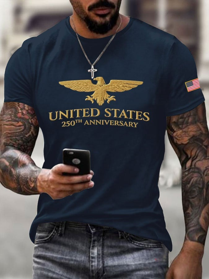 Bald Eagle 250th Anniversary Shirt American Flag Graphic USA Wears Men's Apparel - Tradiviet - Image 4