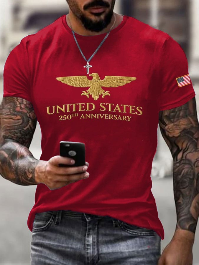 Bald Eagle 250th Anniversary Shirt American Flag Graphic USA Wears Men's Apparel - Tradiviet - Image 5