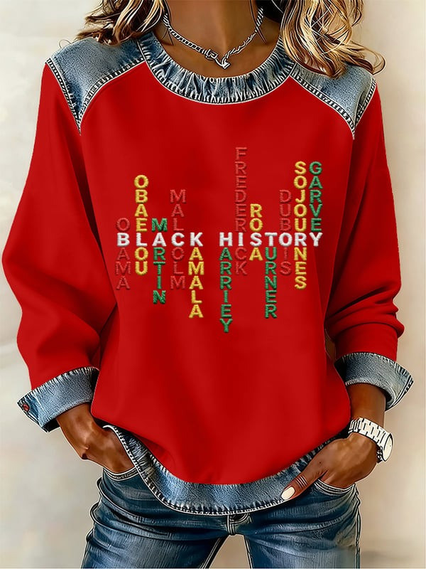 Black History Icons Waffle Sweatshirt African American Leaders Crewneck Gift For Her - Tradiviet - Image 3