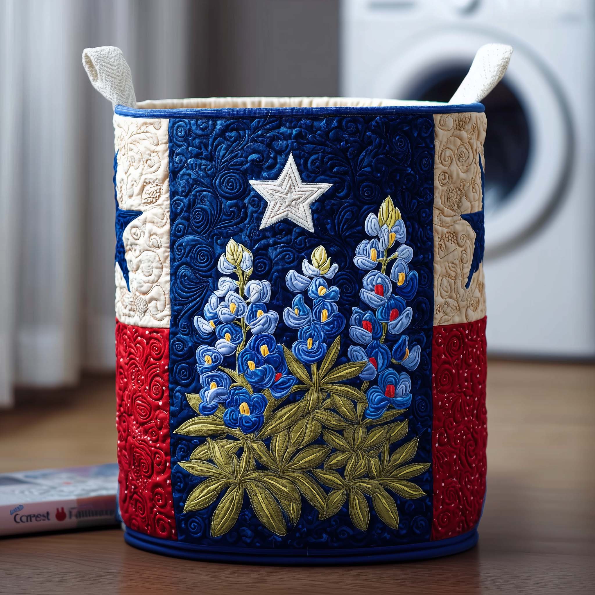 Blue Star Quilted Laundry Basket Cool Laundry Hamper Father's Day Ideas - Tradiviet