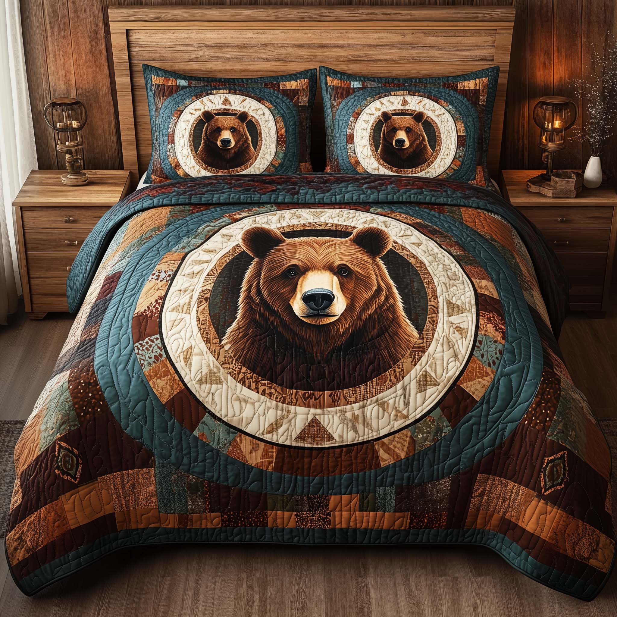 Boho Guardian Quilted Bedding Set Holiday Home Decor Gift For Boho Decor Fans - Tradiviet